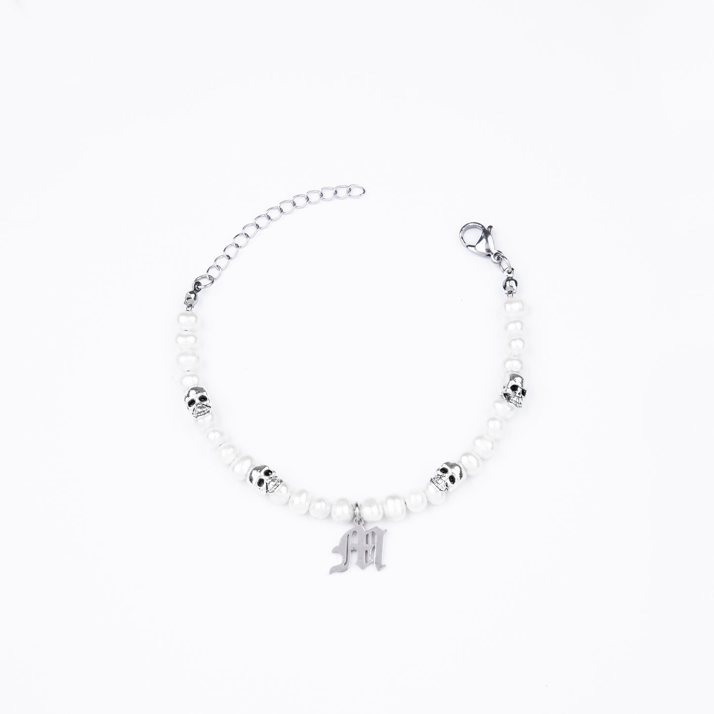 METL. Skull Pearl Bracelet